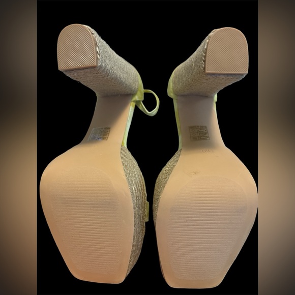 Yellow & White Platform Sandals - Picture 5 of 5